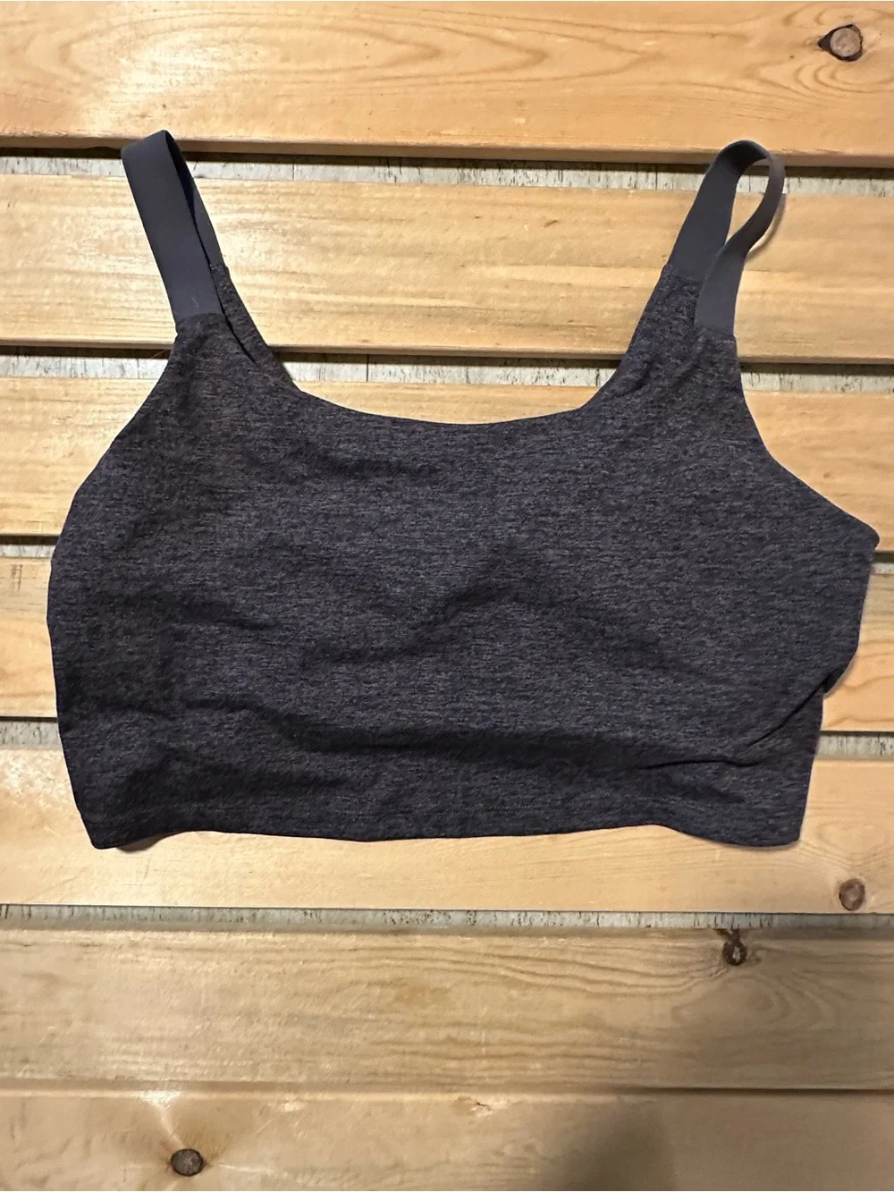 Aerie OFFLINE The Hugger Longline Sports Bra Heather gray size XXL